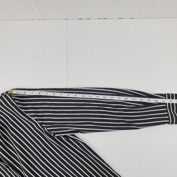 Vintage 80s long sleeve oversized striped blouse - Picture 9 of 10